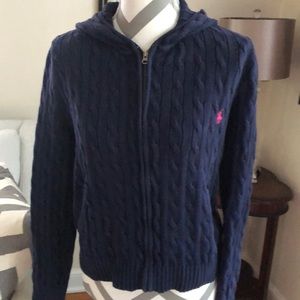 🎉Ralph Lauren Cable Knit Hooded Sweater